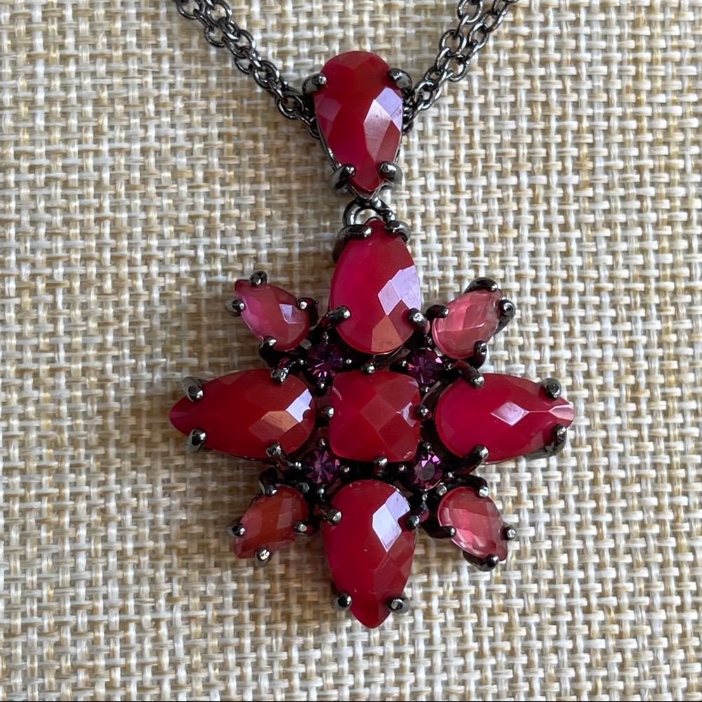 Joan Rivers Red Rhinestones Necklace - Picture 2 of 9